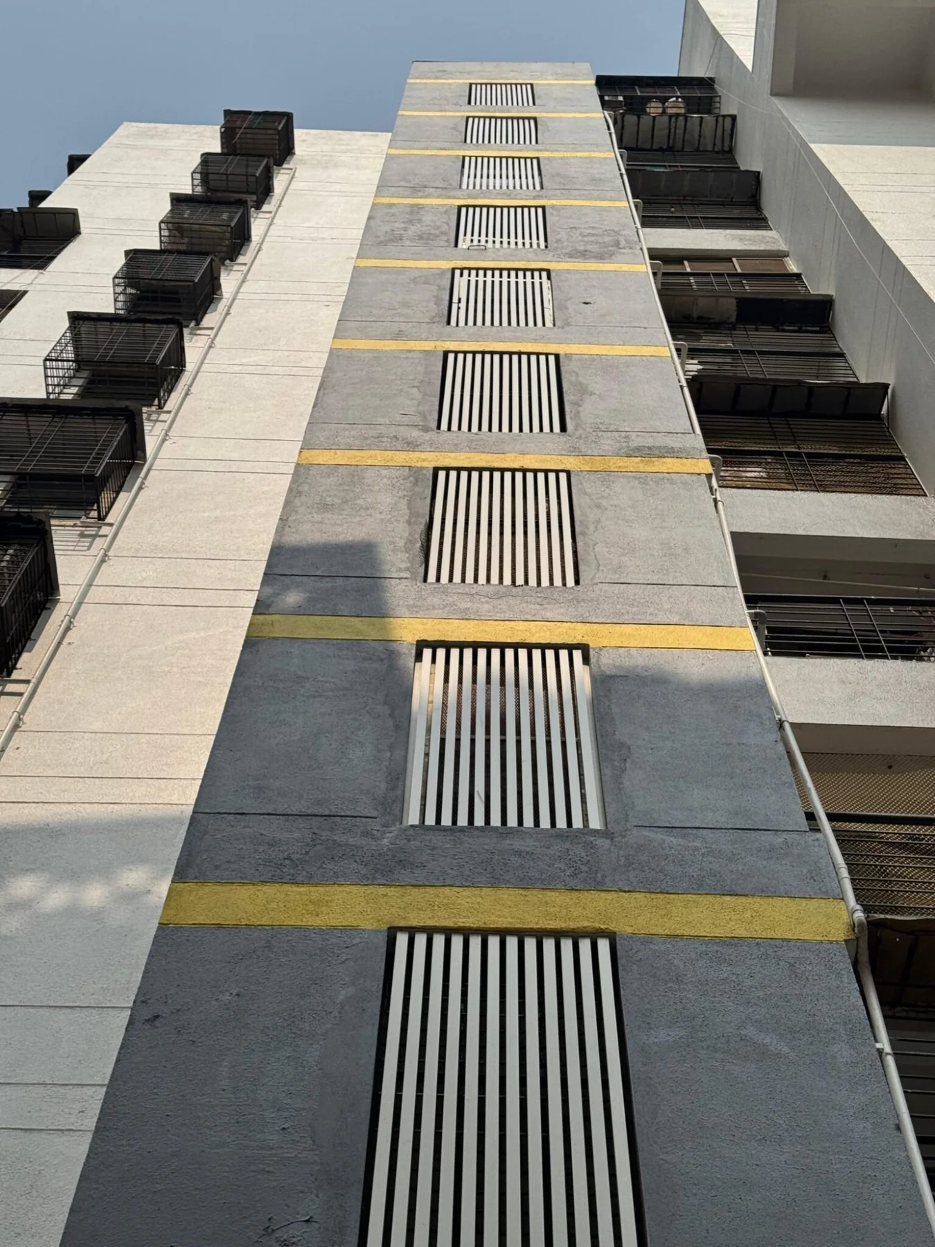 Premium UPVC louver installation on a finished residential project